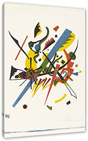 Pixxprint Wassily Kandinsky - Kleine Welten I, Größe: 80x60cm, Leinwandbild, fertig gespannt, Wandbild, Dekoration, Kunstdruck, kein Poster