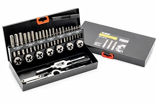 BAER Gewindeschneider Set, M3 - M12, HSS, Gewindebohrer, Innengewinde + Außengewinde, Gewindeschneidsatz, Gewindeschneiden, Gewindeschneidset