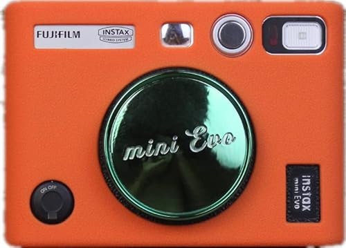 Mini EVO Case, Zakao Soft Silicone Bag Lightweight Slim Skin Rubber Protective Digital Camera Case Cover for Fuji Fujifilm Instax Mini EVO (Orange)