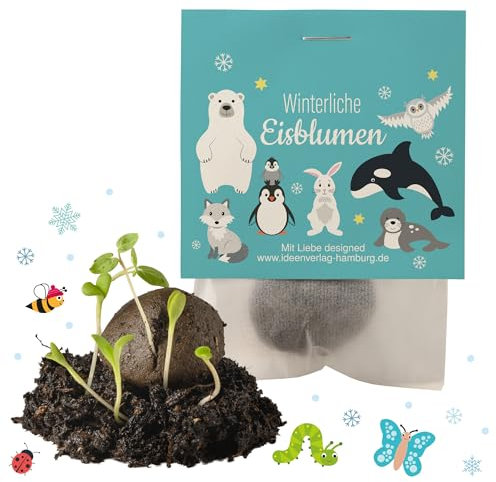 10x Polartiere Winter Samenbomben Kindergeburtstag / treiben aus bei Kälte! / Polartiere Mitgebsel Polartieregeburtstag Geschenke Kindergeburtstag Mitgebsel Kindergeburtstag Polartiere Kleinigkeit