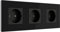 Pulsar Schwarze Steckdose Glas 3 Fach Unterputz Steckdose mit Kindersicherung 16A Moderne Schuko 3er / 3Fach Unterputzsteckdose mit Steckdosenblende Dreiersteckdose 228x86mm Steckdosen Set Komplett