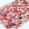 Piastrelle a mosaico irregolari in vetro da 500 g per artigianato, piccoli colori casuali fai da te creativi per decorazioni domestiche, vasi, tazze, cornici, vasi da fiori (serie rossa)