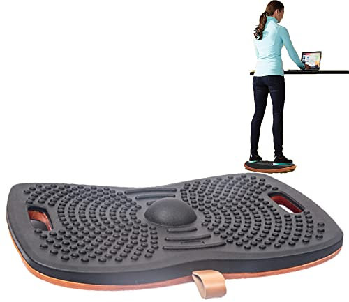 Stehpult-Balance-Board, Anti-Ermüdungsmatte Stehpult-Büro, Stehpult-Matte, Wackelkissen, Twist-Board-Trainingsgeräte, 360 ° Rotation Wackel-Balance-Board-Stabilitätswippe, rutschfeste Unterseite