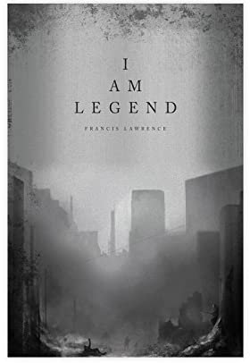 KOURT I Am Legend Poster Classic Movie Canvas Poster Wandkunst Dekor Druck Bild Gemälde für Wohnzimmer Schlafzimmer Dekoration Rahmen: 30 x 45 cm