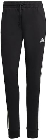 adidas Damen Essentials 3-Stripes French Terry Cuffed Pants, Black, S Tall