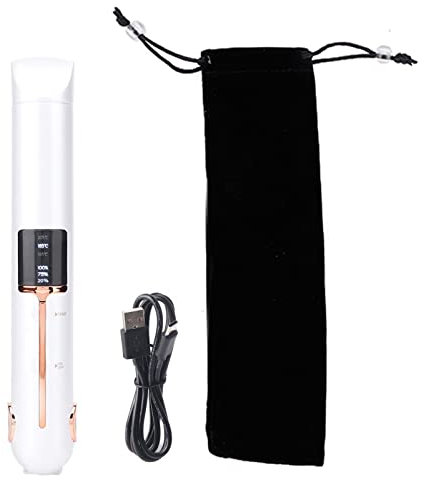 Rizador de Alisador de Cabello, Mini Alisador de Cabello Eléctrico con Carga USB Profesional, Herramientas de Peinado Inalámbrico
