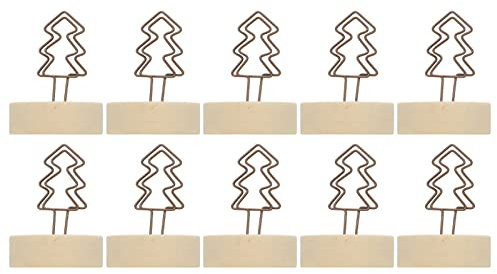 Tyenaza 10pcs Porte-Cartes De Table, Porte-Cartes De Visite Design Mignon en Forme d'arbre De Noël pour la Décoration De Bureau à Domicile