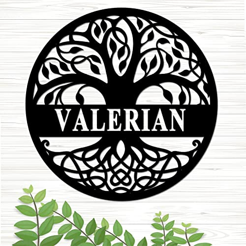 Personalized Custom Last Name Sign, Family Name Metal Sign for Front Door, Wall Decor, Art Decor Gift for Outdoor Entryways, Homes, Gardens