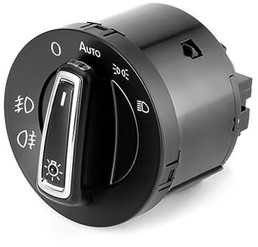 AMZLORD 10Pin Automatik Lichtschalter, Scheinwerfer Schalter Auto Scheinwerfer Lampe Kontrollschalter Nebelscheinwerfer Schalter Lichtsensor Modul kompatibel mit VW Golf 2004–2013 MK5 MK6