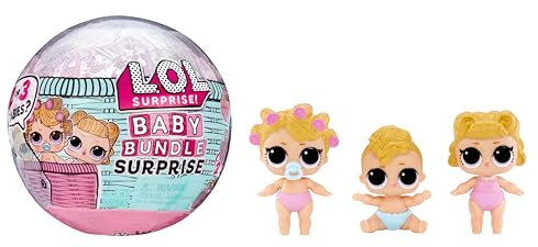 L.O.L. Surprise! Baby Bundle Surprise - Sammlerpuppen mit Baby-Thema - Zwillinge, Drillinge oder Haustiere Mit Einer Wasserüberraschung - 2 oder 3 Puppen Enthalten - Ideal für Mädchen ab 3 Jahren