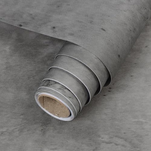 Arthome Dunkel Grau Beton klebefolie Abziehen und Aufkleben Möbelfolie 40cmx3m Selbstklebende Wasserdichte Beton Dekorative Vinyl Folie Für Studios Büros Geschäfte Restaurants Arbeitsplatte