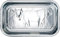 AMK® Luminarc Cow Embossed Clear Thick Glass Butter Cheese Dish with Lid with Large 17cm x 10.5cm