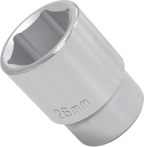 AERZETIX - C70929 - Llave de vaso largo 3/4 cuerpo 28mm x 52mm - llave de trinquete - con huella hexagonal 6 lados - en acero CR-V - acabado cromado