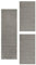 Carpetsale24 Bettumrandung Schlafzimmer 3 teilig Shaggy Hochflor Teppich Natur Bettvorleger Schlafzimmer Bettset: 2 St. 60x110 cm | 1 St. 80x250 cm - Teppich Läufer Set Einfarbig Design