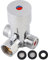 Respicefinem G1/2 Valvola miscelatrice termostatica a 3 vie per miscelatore termostatico automatico per prestazioni stabili Valvola miscelatrice termostatica in ottone Valvola misc