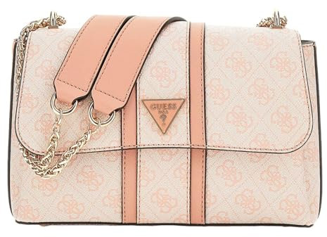 GUESS Noreen Logo Convertible Crossbody Flap Dusty Rose Logo