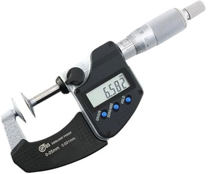 HEXEH Digitale Scheibenmikrometer for Messen von Zahnrädern, 323-250-30 323-251-30 0-25/25-50 mm (Color : 323-251-30)