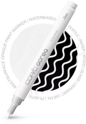 Copic acrea 001, Snow White, Paint Marker mit wasser- und pigmentbasierter Tinte, Strichstärke 0,8-1,2 mm