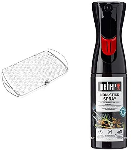 Weber Deluxe Grilling Basket - Stainless Steel BBQ Grilling Basket with Vented Design for Grilling Vegetables, Small Meat Portions, and Side Dishes - 40.6cm x 25.4cm