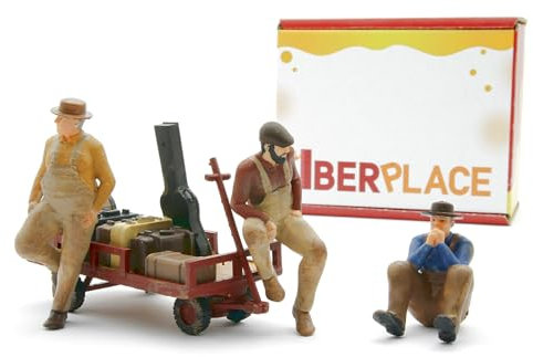 Iberplace 40030 Figuren Maßstab G Schlitten des Westens 1:22,5-1:25 für Zug, Figuren zum Bemalen, Modellbau, Modellbau, Dioramen und Miniaturen für Modelleisenbahnen