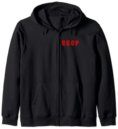 CCCP UdSSR Sowjetunion Hockey-Uniform 1980 Vintage Retro Kapuzenjacke
