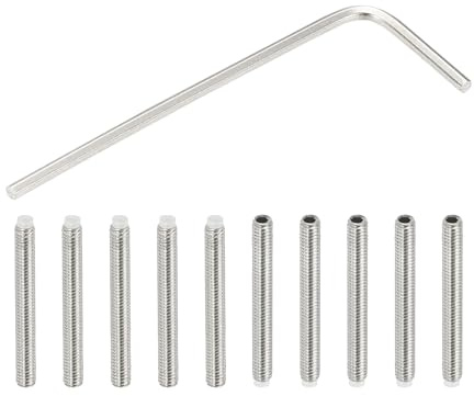 PATIKIL Vis Sans Tête M3x25mm Pointe en Nylon, 10Pcs Boulon à Tête Creuse Hexagonale Métrique en Acier Inoxydable 304, Anti-Dérapant, Entraînement Hexagonal Interne Avec Clé à Molette