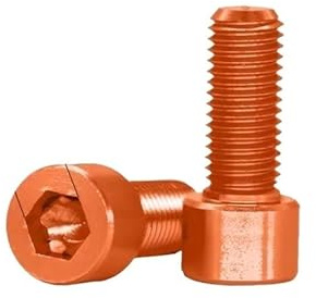 ZXCFGH 30 Stück farbig eloxierte Aluminium-Innensechskantschrauben – Größe M3, M4, M5, M6, leichte Schrauben for Elektronik, Fahrräder und Heimwerker-Vollgewindeschrauben(Orange,M4*6)