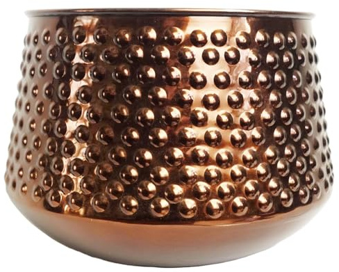 Leaf Metal Decorative Planter, Copper