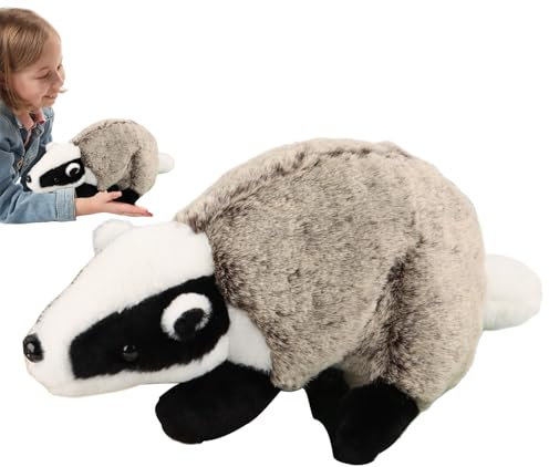 Dachs Soft Toys – Dach gefüllt mit Plüsch – weiche Dächer – flauschiges Spielzeug aus Plüsch | Weiches Kuscheltier – dekoratives Plüschtier für Schlafzimmer, Wohnzimmer, Büro und Zuhause