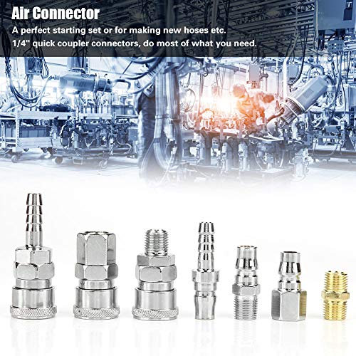 Marhynchus Brass Coupler and Steel Plug Kit, 18pcs 1/4 Industrial Quick Connect Set for Air Tools, Compressor with 300psi Pressure, Frame End Eyelet Beekeeping Tool