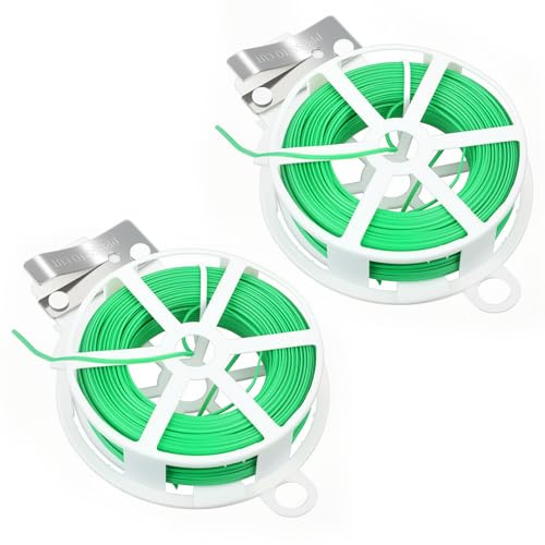 Garden W100m Garden Wire for Climbing Plants Plant Ties for Climbing Plants Garden Twist Ties with Cutter Reusable Floristry Wires Green Garden Wire Gardening Wire for Support Vire for Climbing Plants