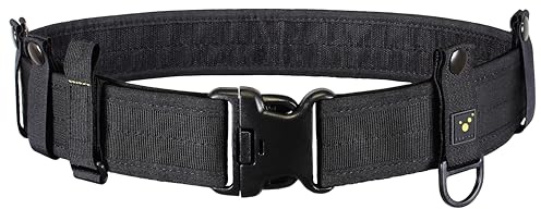 tee-uu BLACK Rettungsdienstkoppel | Komplett-Set inkl. INNER Untergürtel und BELT KEEPER Set | Größen S-3XL