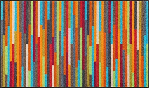 wash+dry Fußmatte, Mikado Stripes 75x120 cm, innen und außen, waschbar, Bunt