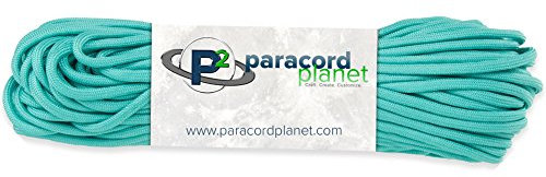 Paracord Reißfestigkeit Planet Typ III Nylon Paracord mit Hitze versiegelt Enden, türkis, 10 Feet