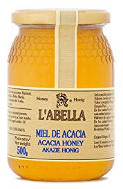 Echter Akazienhonig aus Spanien - Premium Qualität - reines Naturprodukt - kaltgeschleudert - unfiltriert - mildes, liebliches Aroma - im Glas, Größe:500 g, Geschmack:Akazie
