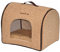 nanook Hundehöhle Katzenhöhle Kuschelhöhle Katzenhaus Finesse braun Kork Design faltbar