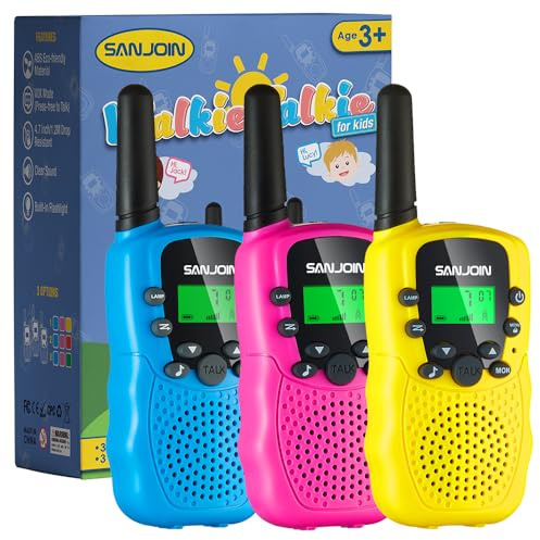 Walkie Talkies for Kids Games Outdoor Toys for 3-12 Year Old Boys Girls, 3 Miles Long Range Walkie Talkie to Camping Hiking, 4 Year Old Girl Birthday Gifts for 3 4 5 6 7 8 9 Year Old Boy Girl Gift