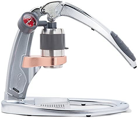 Flair Espressokocher PRO 2 (Chrom) – Ein Espressokocher mit manuellem Hebel und Edelstahlbrühkopf und Manometer