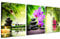 Zen Decor Canvas Wall Art - 3 Panel Green Bamboo Picture Framed Painting for Living Room Bedroom Kitchen Home Office Stones and Orchid Spa Poster Ready to Hang Canvas Print Still Life Modern Artwork