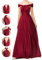 Vestidos infinitos para damas de honor, vestidos de invitada de boda para mujer, vestido cruzado de talla grande, vestidos largos convertibles multidirección, Borgoña, Talla única