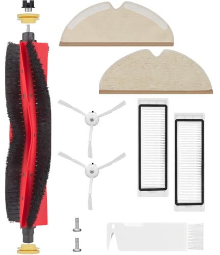 Artraise Zubehör für S6 S5 E2 E35 S5 MAX S6 MAXV E4 Mijia Saugroboter, 1 Hauptbürste, 2 Hepa-Filter, 2 Wischtücher, 2 Seitenbürste, 2 Schrauben, 1 Reinigungswerkzeug, 10er Ersatzteile