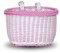 EIRONA Panier de vélo pour fille de 12, 14, 16, 18 pouces, panier de rangement pour guidon avant, panier imperméable, accessoires de vélo, rose et blanc