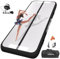 DOBESTS Air Tumbling Track Gymnastikmatte Aufblasbare 3 m 4 m 5 m 6 m Tumble Mats 4 Zoll Dicke Yoga Training Cheerleading Wasserspaß mit elektrischer Pumpe (Black, 6m)