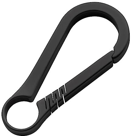 KCFEV Schwarz Titan Karabiner, minimalistischer Schlüsselanhänger Schlüsselclip EDC Schnellverschluss Haken