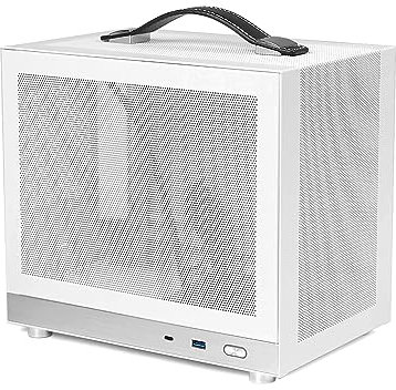 MiniNeo G200 Tragbares Mini-ITX Gehäuse im kompakten Format mit fortschrittlichem Lüftungspanel hülle, Front-USB-Typ-C- und USB-3.0-Ports, geeignet für Dual-Slot-GPUs