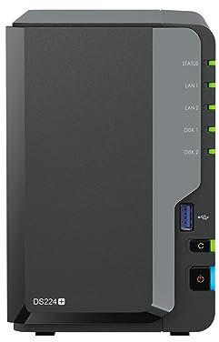 Synology DS224+ - Discstation NAS a 2 bay (Intel Celeron J4125 4 core 2.0 GHz 2 GB DDR4 RAM 2 porte RJ-45 1GbE) 4 TB bundle con 2 dischi rigidi NAS Seagate IronWolf (ST2000VN003)