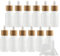 PQPAUTY Pack of 12, Empty 15ml Frosted Transparent Glass Dropper Bottles with Glass Pipette Dropper with Bamboo Cap, Small Clear Dropper Bottles for Essential Oil Aromatherapy Blends Vials