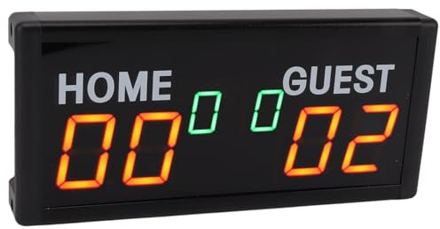 Topiky Elektronische Anzeigetafel, Tragbarer LED Digitalanzeiger, Tragbare Elektronische Tischanzeigetafel mit Fernbedienung, für Badminton, Basketball, Fußball, Indoor Spiele (EU)