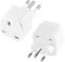 HKFENG Brazil Plug Adapter, Brazil Plug Adaptor UK to Brazilian Power Adaptor Type N Plug for UK to Brazil (White 2 Pack)