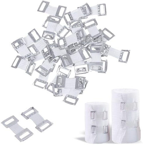 100 Pcs Elastic Bandage Clips，Verbandklammern，Bandage Aluminium Schnalle Elastische Bandage Clips，Verbandclips，elastische Verbandsklammern，austauschbare Wickelverschluss